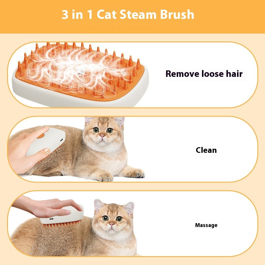 Steam Pet Grooming Brush