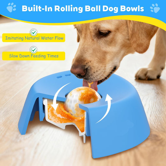 Dog Bowl Lick Toy For Liquid Treats Bone Broth Yogurt