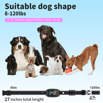 Smart Automatic Anti-Bark Dog Collar | Rechargeable Waterproof Bark Stopper with Digital Display