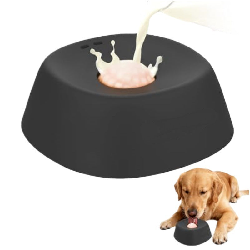 Dog Bowl Lick Toy For Liquid Treats Bone Broth Yogurt