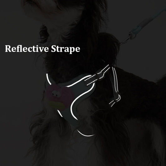 No Pull Dog Harness With Multifunction Dog Leash,Soft Adjustable No Choke Escape Proof Pet Harness Vest For Medium Dogs