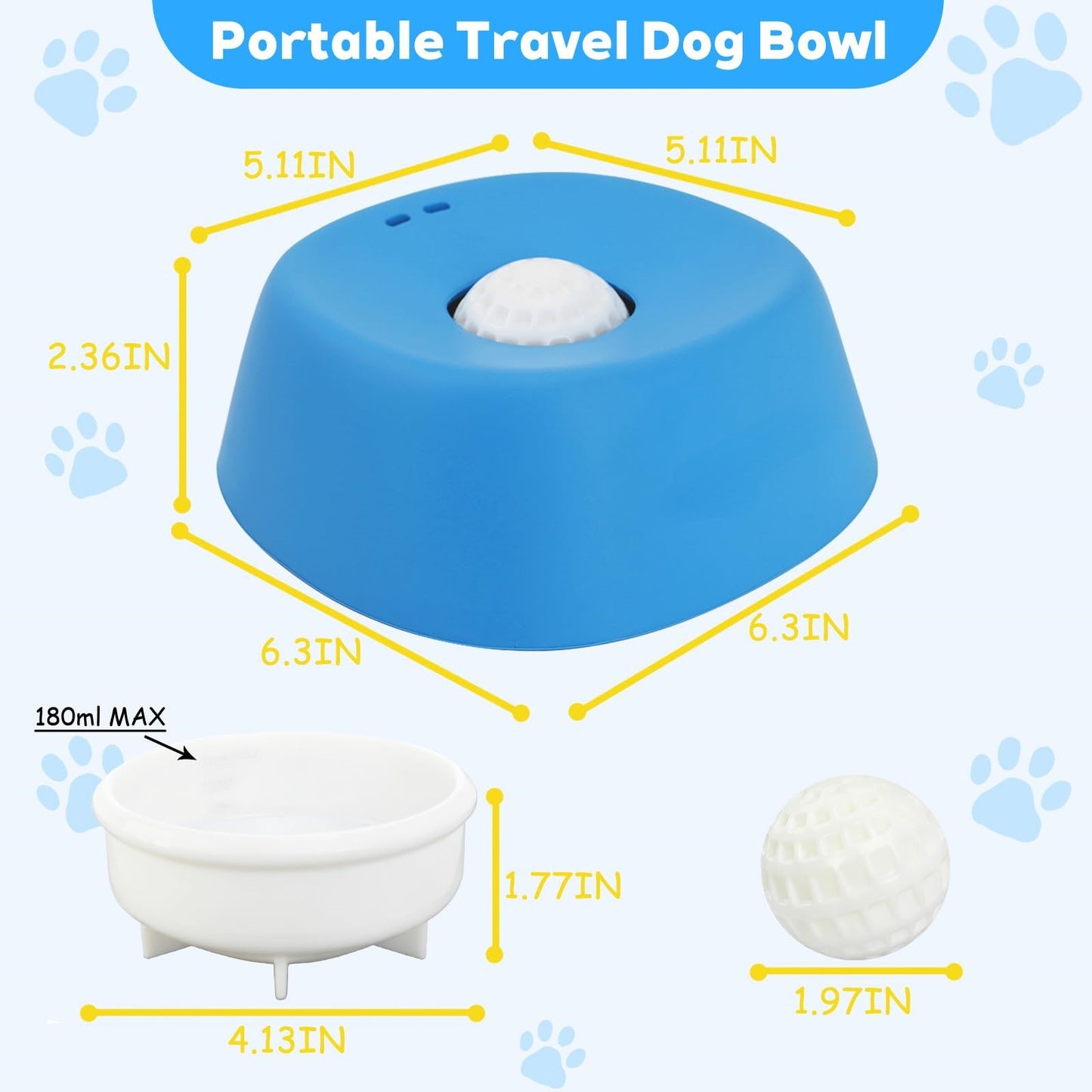 Dog Bowl Lick Toy For Liquid Treats Bone Broth Yogurt